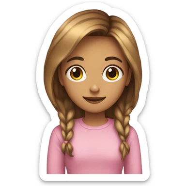 Girl with her bestfriend  sticker