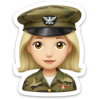 Khaki camo fiddler cap sticker