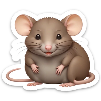 Meme-Worthy Cute Sleeping Brown Rat Portrait Emoji, Head resting peacefully with a contented smile, showcasing a compact, nimble build and a luxuriously soft brown coat, eyes gently closed in serene, restful slumber, Simplified yet hilariously adorable features, highly detailed, glowing with a soft, drowsy light, high shine, relaxed and utterly lovable, stylized with an air of playful laziness, soft glowing outline, capturing the essence of a sleeping rat that feels destined to become the next viral sensation of adorable urban rest! sticker