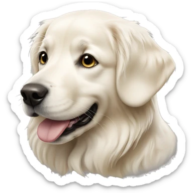 White golden retriever  sticker