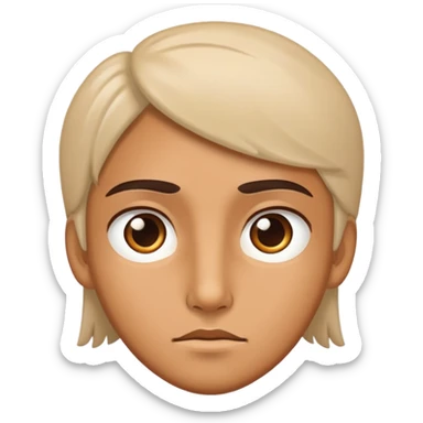 una carita como de intriga  sticker