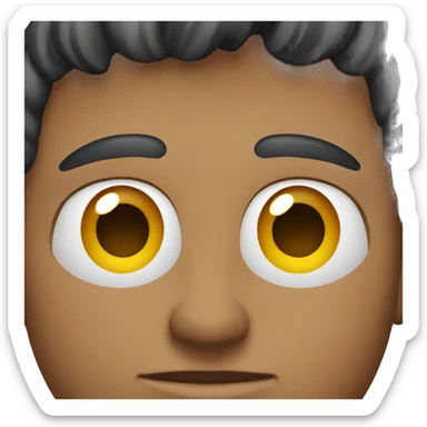 male with eyes that are wide apart sticker