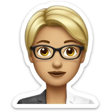 Female Lawyer with short hair sticker