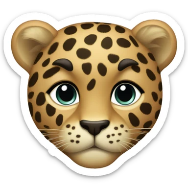 Leopardo corazón  sticker