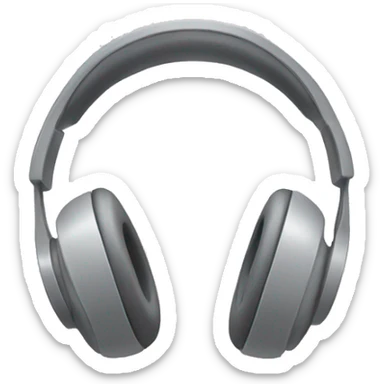 grey headphones  sticker