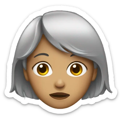 A women girl who cry sticker