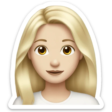 Pale skin, hazel eyes, blonde hair with brown roots sticker