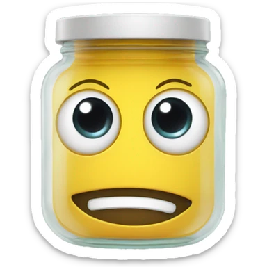 Eyes in a clear jar sticker