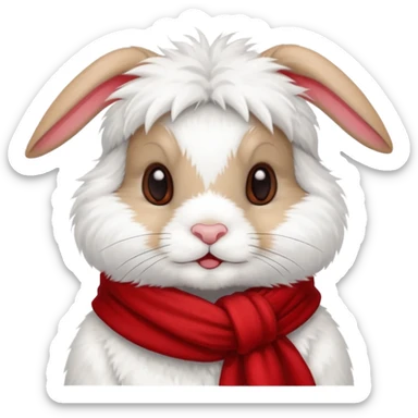 rabbit with scarf sticker