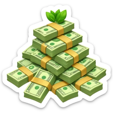 Lots of money sticker