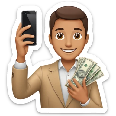 Earning money from phone selfie  sticker