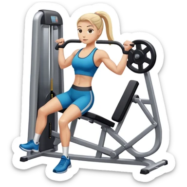 athlete using abductor-machine gym sticker