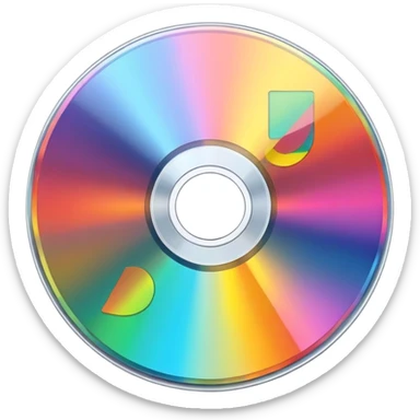 Cd disc with stickers sticker
