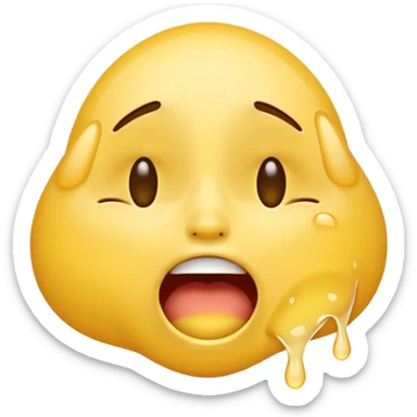 crying laughing emoji, extremely exaggerated, tears streaming, mouth wide open, eyes squeezed shut sticker