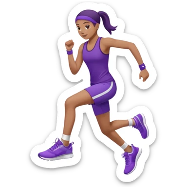 purple sneakers aerobic sticker