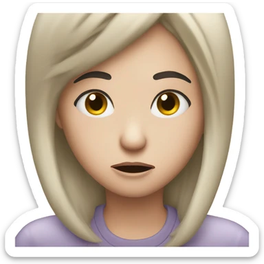 annoyed but giving a kiss sticker