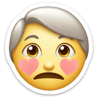 Emoji with kisses on the face sticker