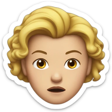 Angry scarlet johansen sticker