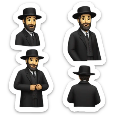Hasidic man   sticker