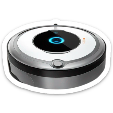 robot vacuum with saurons eye on top sticker