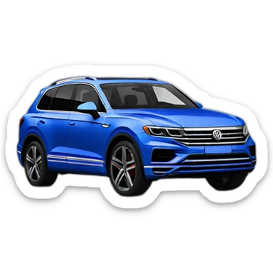 Volkswagen touareg R5 azul sticker