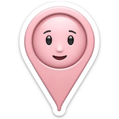 pale pink location pin emoji without face sticker