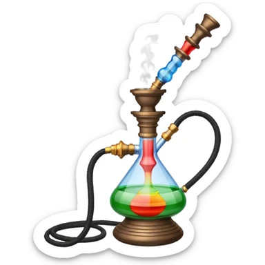 Happy smoking hookah sticker
