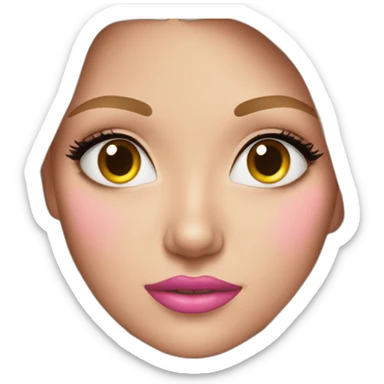 Pink eyeshadow blonde girl sticker