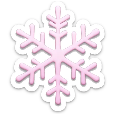 pastel pink snowflake  sticker