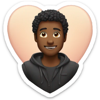 Corazon negro vendado sticker