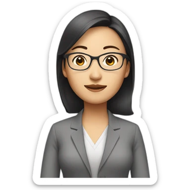 asian woman Consultant sticker