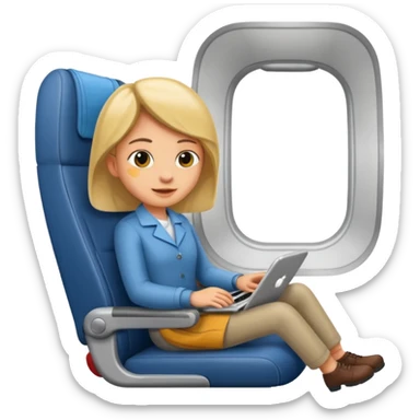 passanger in plane seat sticker