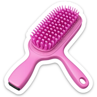 Cepillo de cabello rosa  sticker