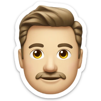 Elon musk with a tiny mustache  sticker