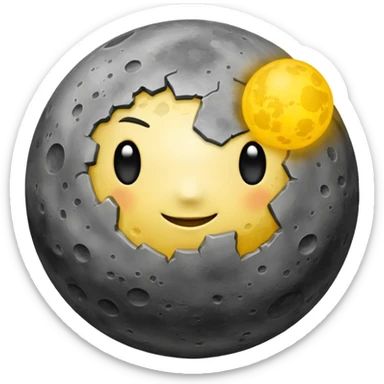planet Mercury with a sun in the background sticker