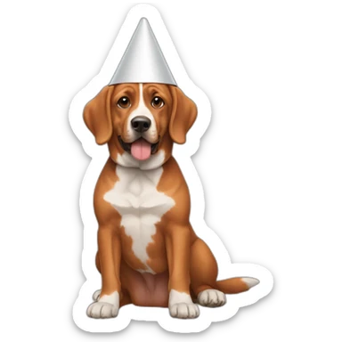 hutch the cone dog sticker