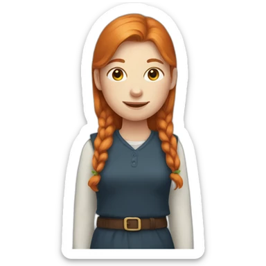 Ginger girl with a mulet sticker