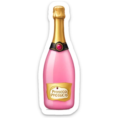 Pink prosecco sticker