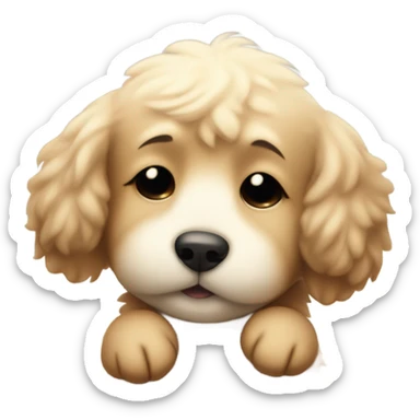 Sleepy puppy sticker