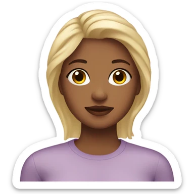 Blonde girl self care sticker