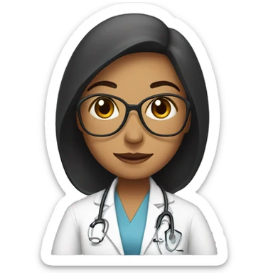 Doctora morocha sticker