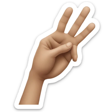 hand making a L sticker