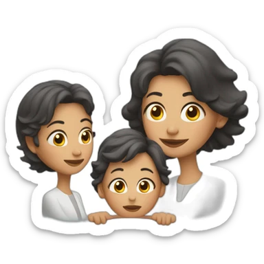 Mamá con dos nilos sticker