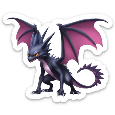 Edgy Cool Nargacuga-Noivern-Pokémon Full Body sticker