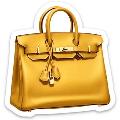 hermes birkin gold color bag sticker