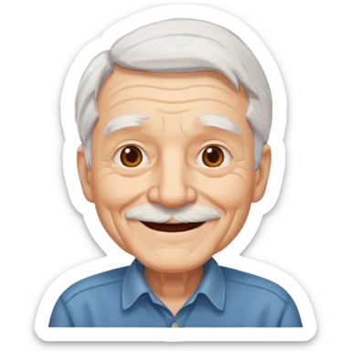 Create an avatar of old man sticker