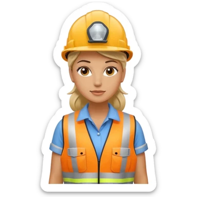 bauarbeiterin sticker