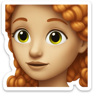 red-haired girl with green eyes sticker