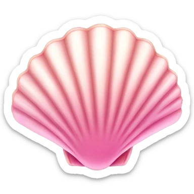 Pink sea shell sticker