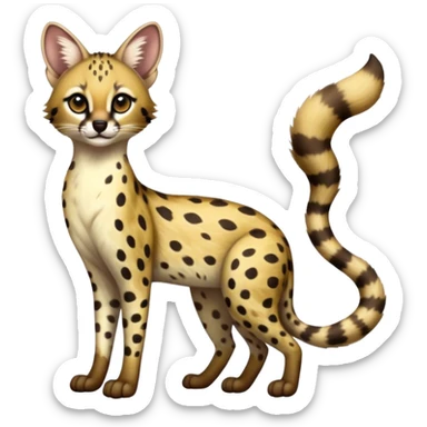 Serval-Genet-Civet-Marsupial-hybrid, full body sticker